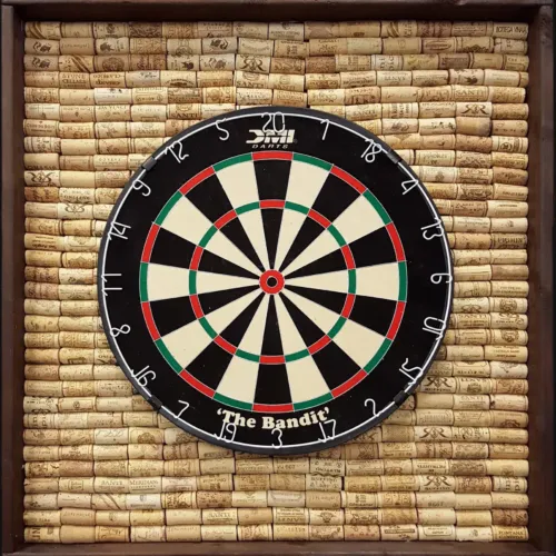 English Dartboard Cabinet with cork back - Walnut