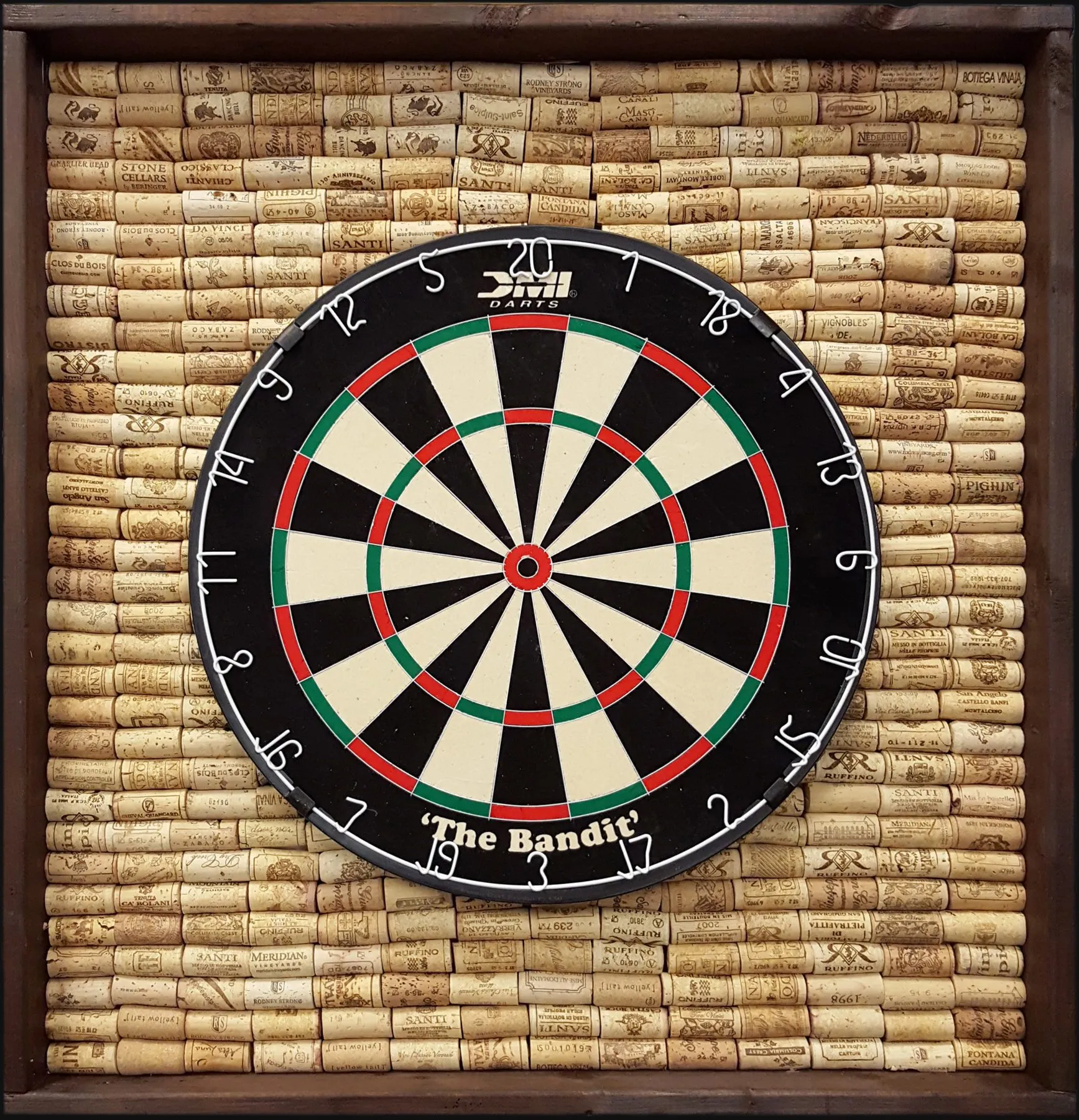 English Dartboard Cabinet with cork back - Walnut