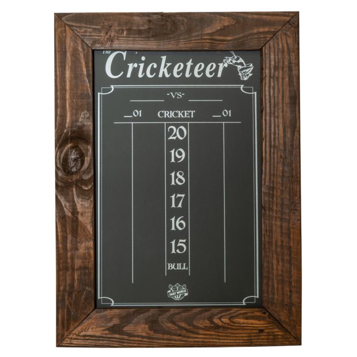 Walnut finish cricket dart scoreboard