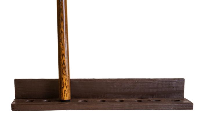 Reclaimed Wood Cue Rack Detail