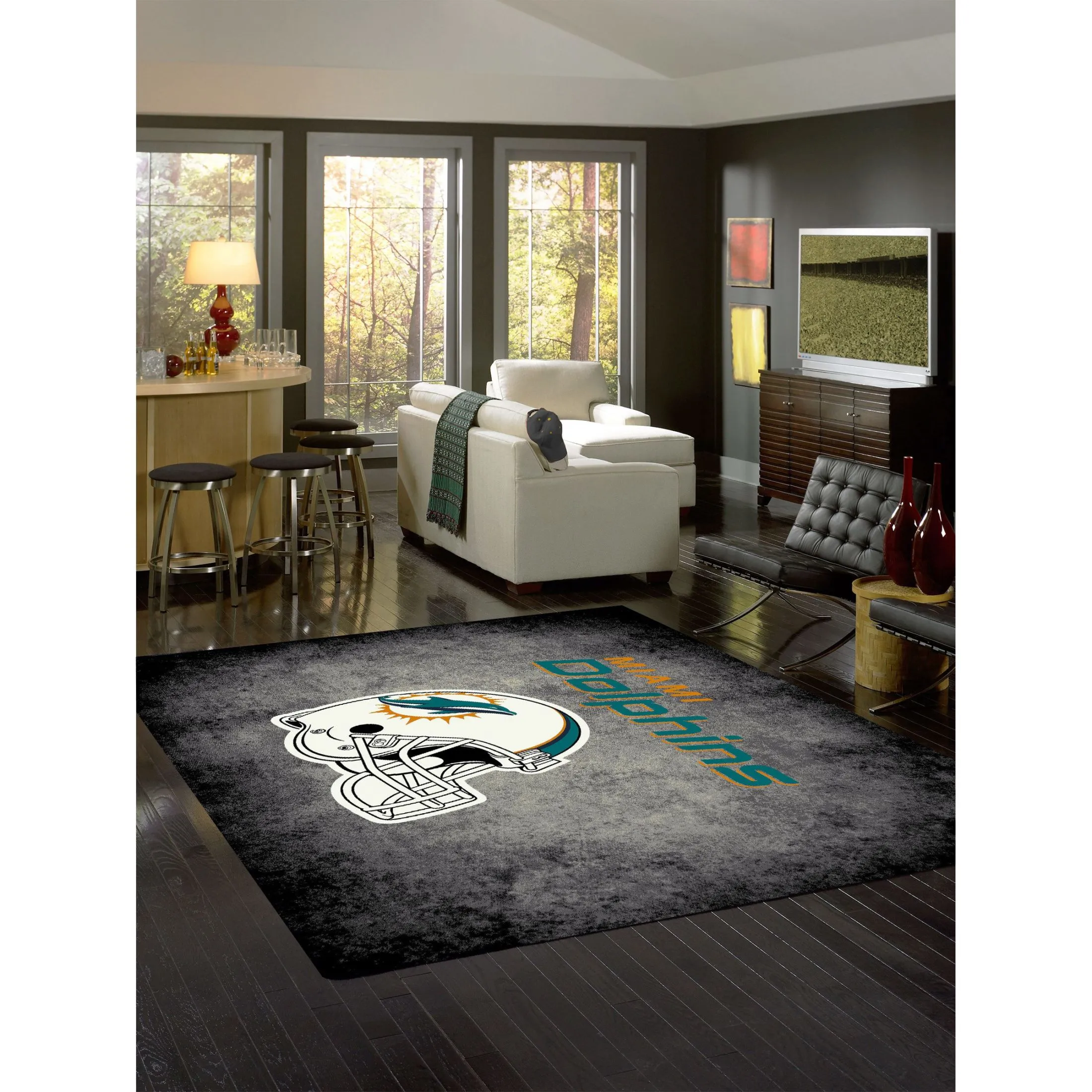 MIAMI DOLPHINS DISTRESSED RUG - Image 2