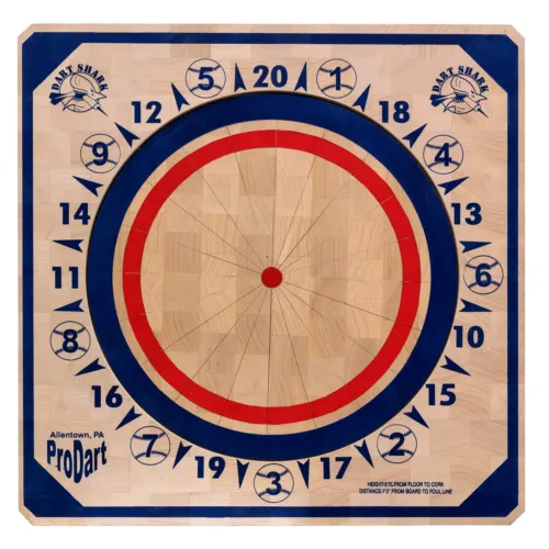Blue & Red ProDart Wood American Dartboard