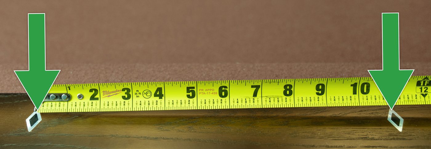 Measure an unassembled pool table between the sites to determine correct felt size