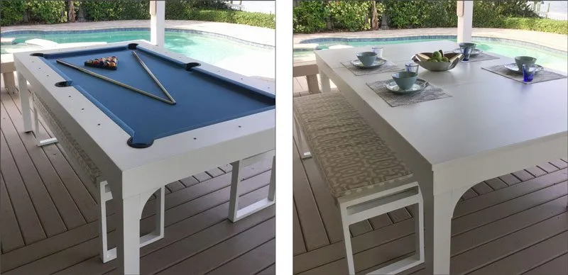 outdoor pool table dining top