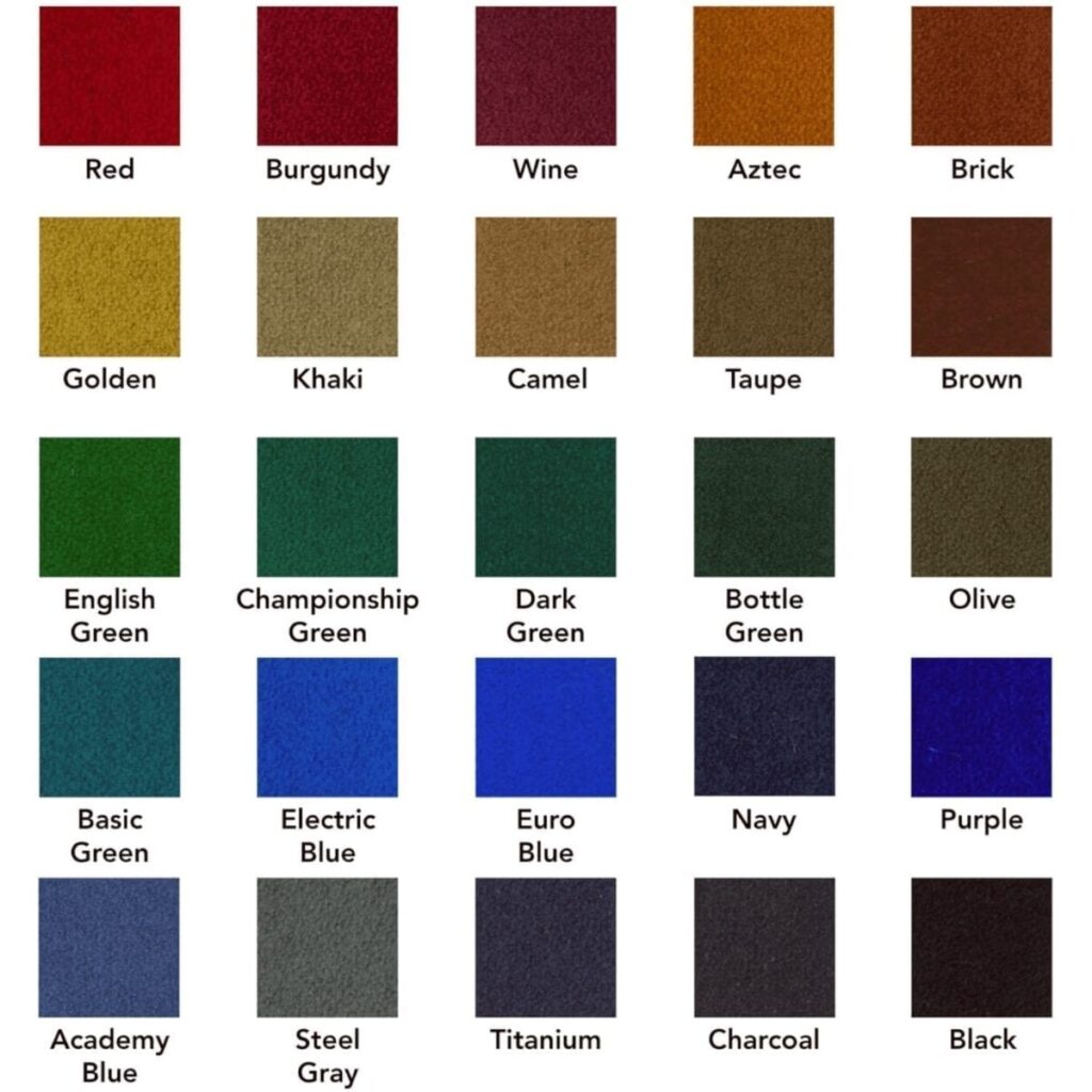 Pool Table Color Cloth