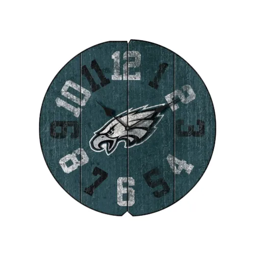 PHILADELPHIA EAGLES VINTAGE ROUND CLOCK