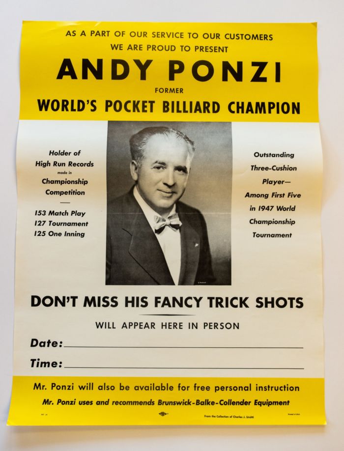 Andy Ponzi billiards poster