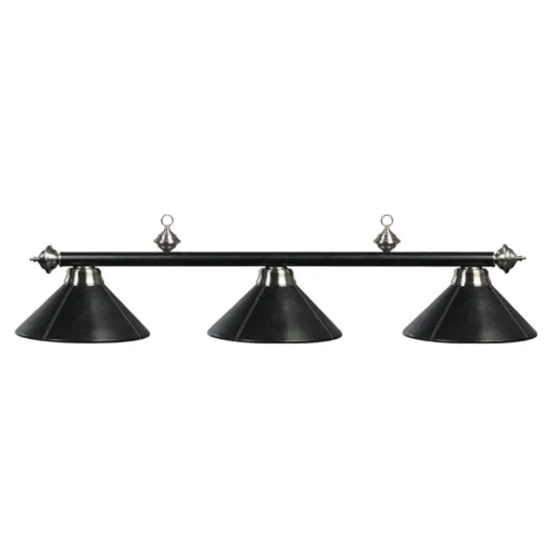 3 SHADE 54" BILLIARD LIGHT BLACK LEATHER