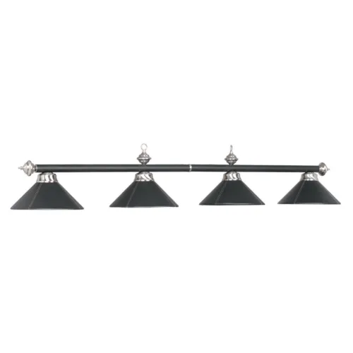 BLACK LEATHER 4 SHADE 78" BILLIARD LIGHT