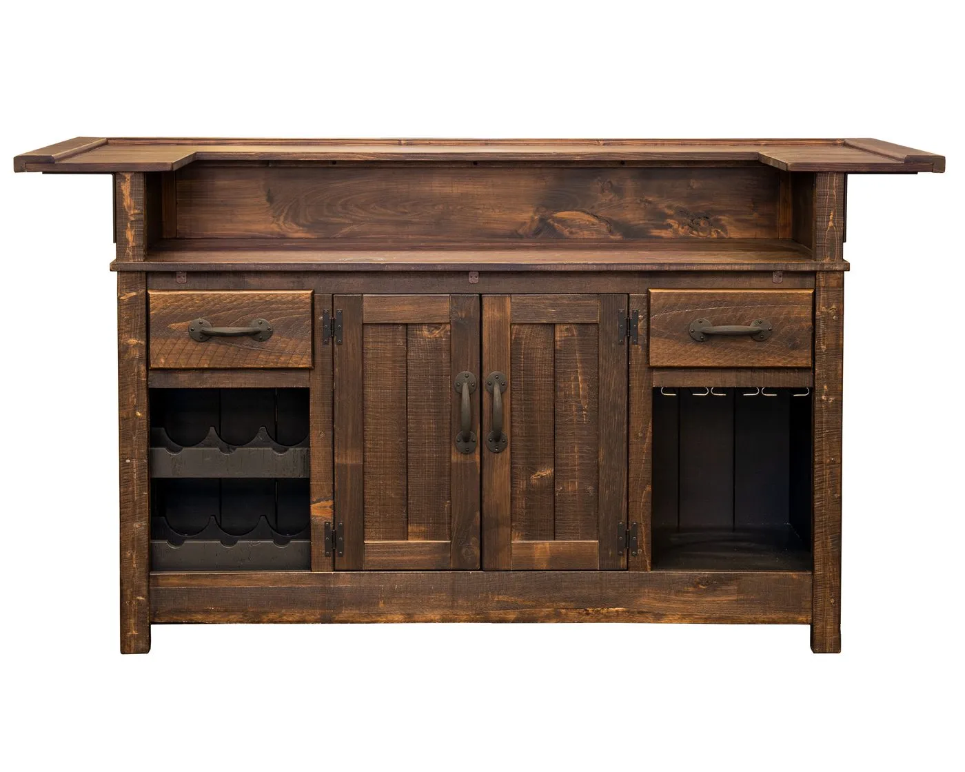 Custom Wood Home Bar Rear