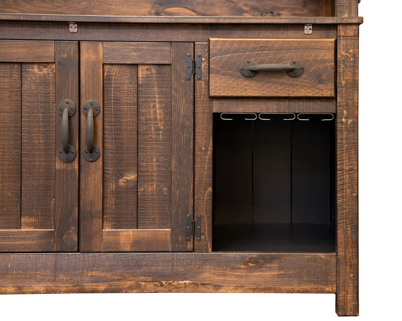 Custom Wood Home Bar Detail