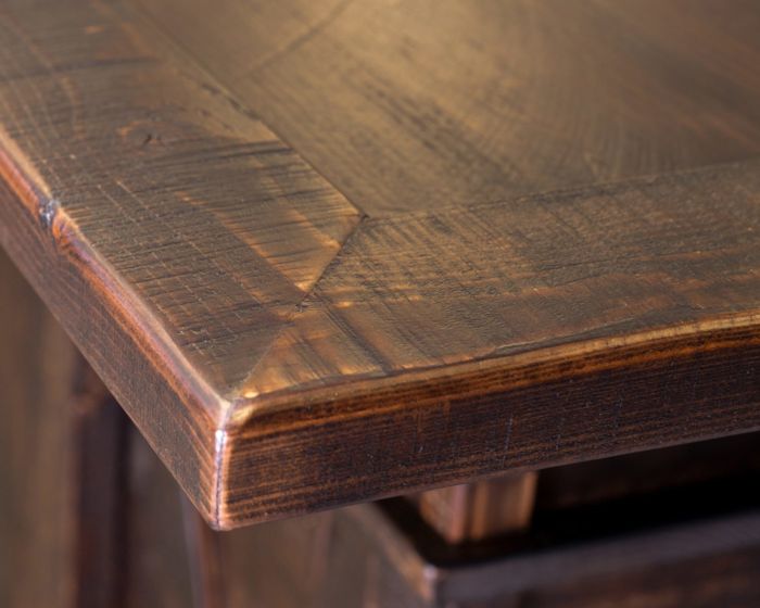 Custom Wood Home Bar Detail