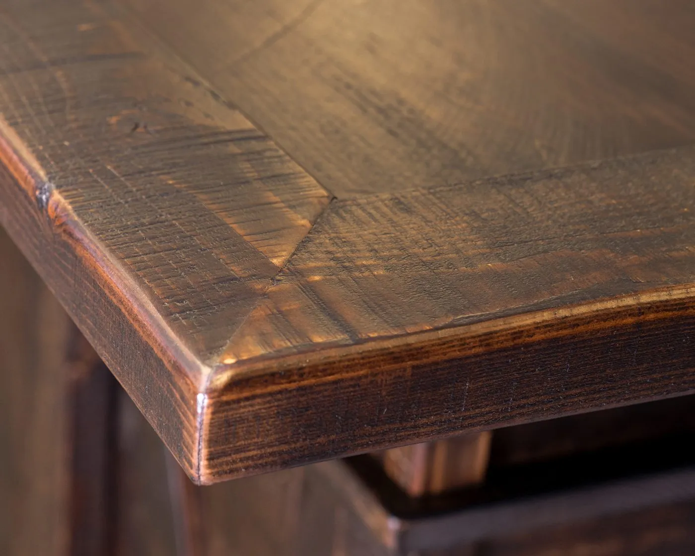 Custom Wood Home Bar Detail