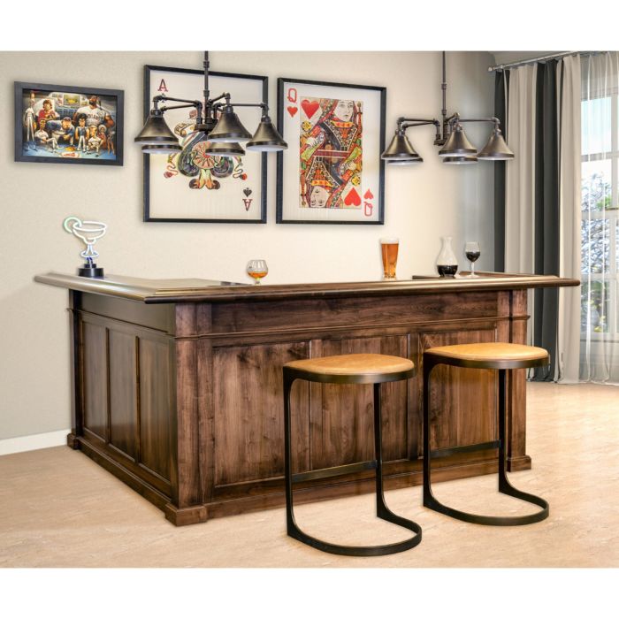 Custom Wood Home Bar