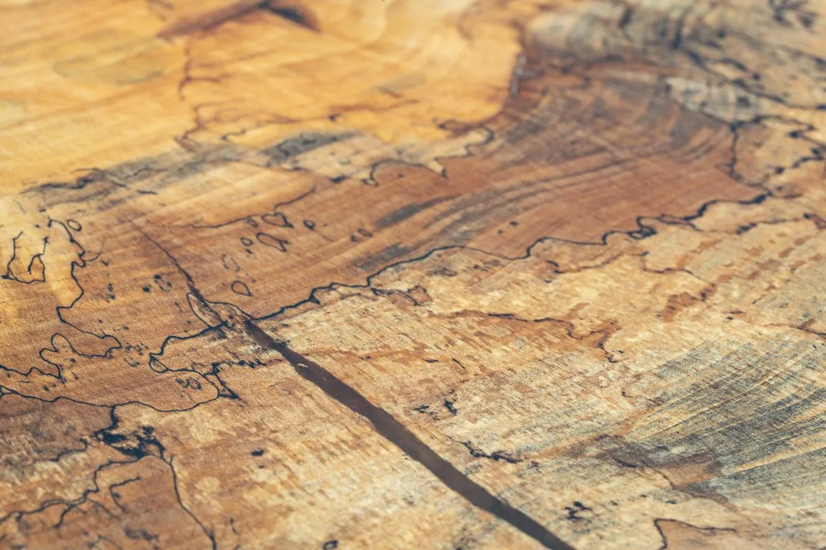 Live Edge Maple Pub Table Detail