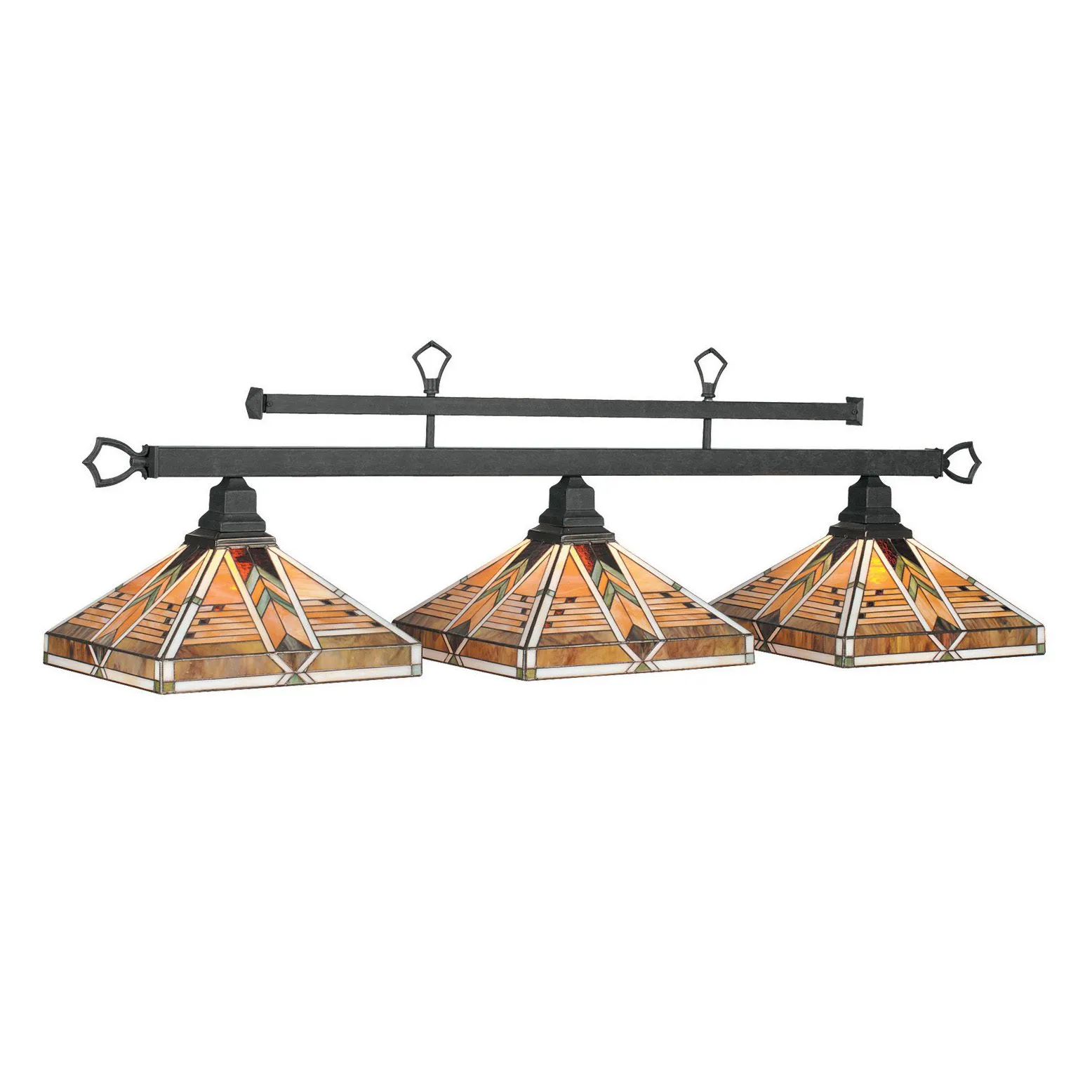 MELBOURNE 2 SHADE 54" BILLIARD LIGHT - MATTE BLACK