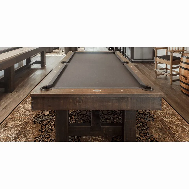 Olhausen Billiards Breckenridge Pool Table Matte Breckenridge Finish on Pine Brown Cloth