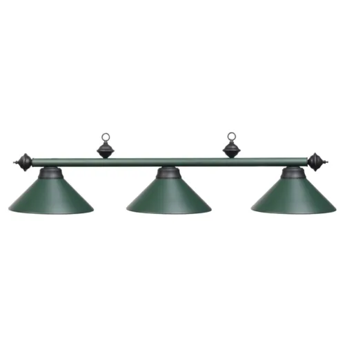 3 SHADE 54" BILLIARD LIGHT - MATTE GREEN