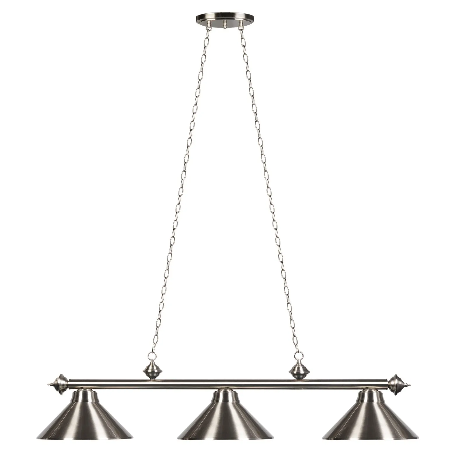 3 SHADE 54" BILLIARD LIGHT - STAINLESS