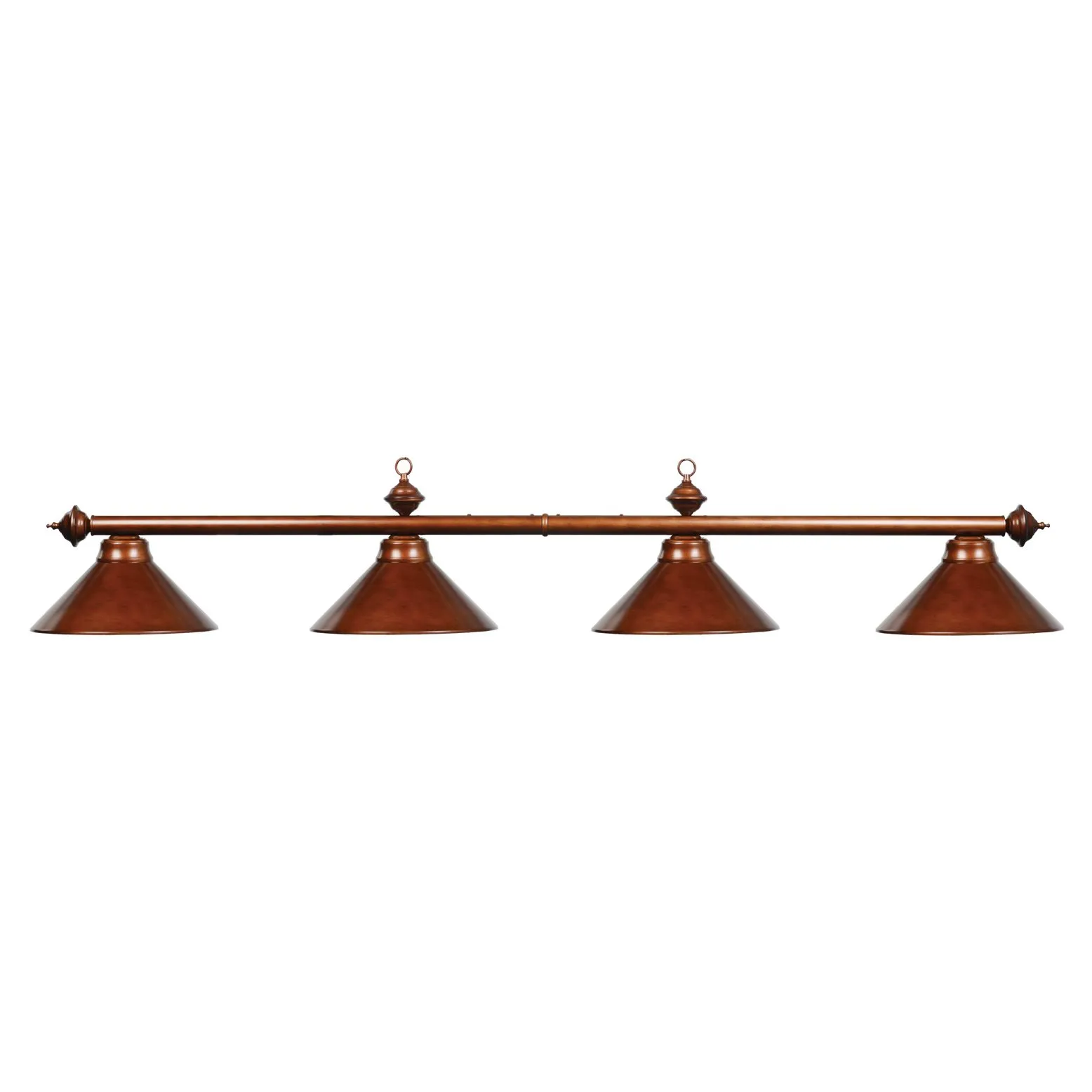 4 SHADE 78" BILLIARD LIGHT - CHESTNUT
