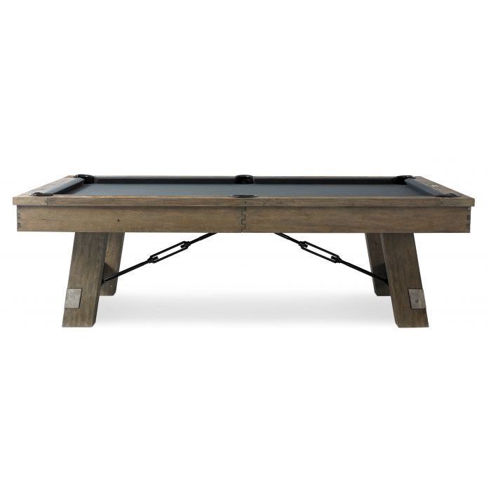 Plank and Hide Isaac Pool Table Silvered Oak Finish