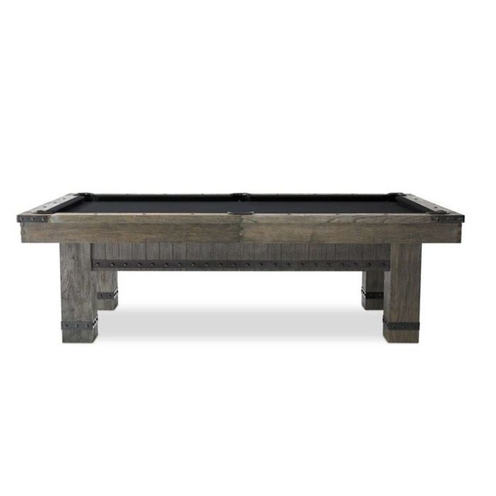Plank and Hide Morse Pool Table Barnwood Elm Finish on Solid Wood