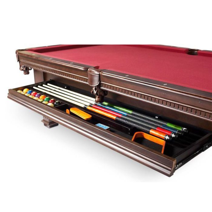 Plank and Hide Talbot Pool Table Cocoa Finish Drawer Detail
