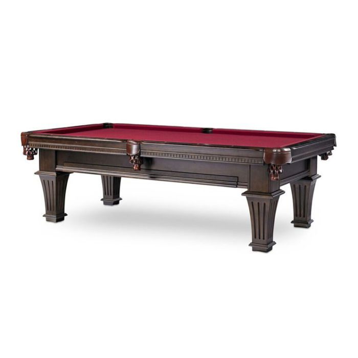 Plank and Hide Talbot Pool Table Cocoa Finish Long Side View