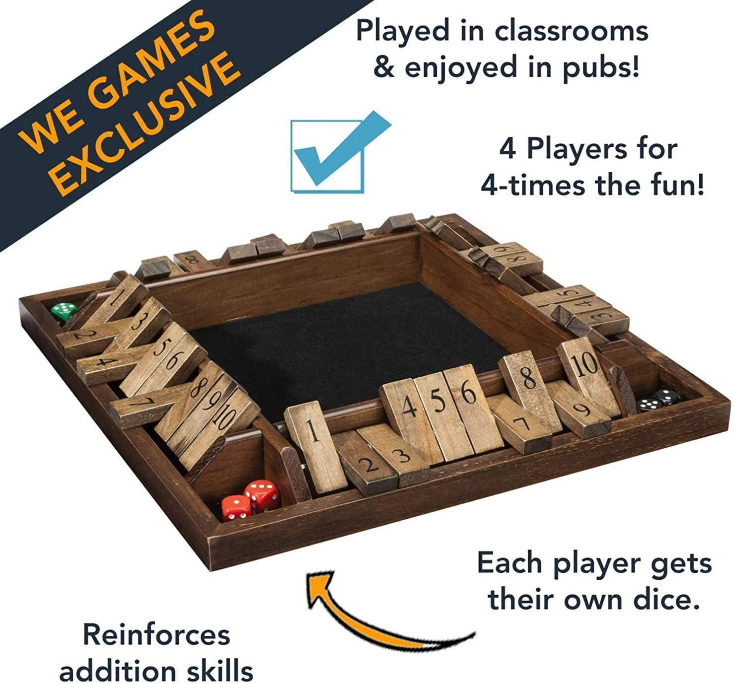 Shut the Box 4 Player Detail