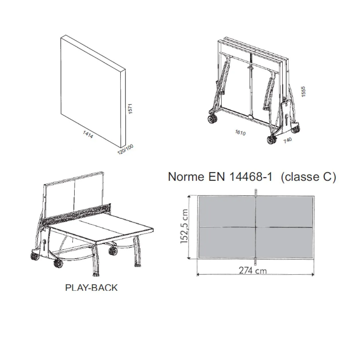 Cornilleau table tennis sport 250 specification