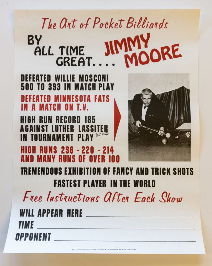 Jimmy Moore Billiards Poster
