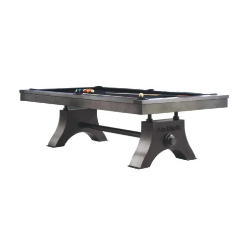 Plank and Hide Jaxx Pool Table Gunmetal Gray Finish Main View