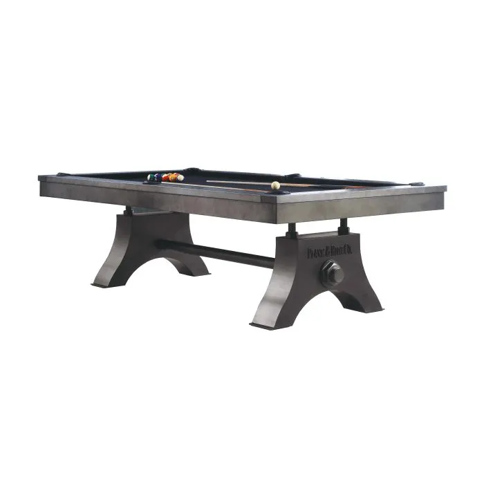Plank and Hide Jaxx Pool Table Gunmetal Gray Finish Main View