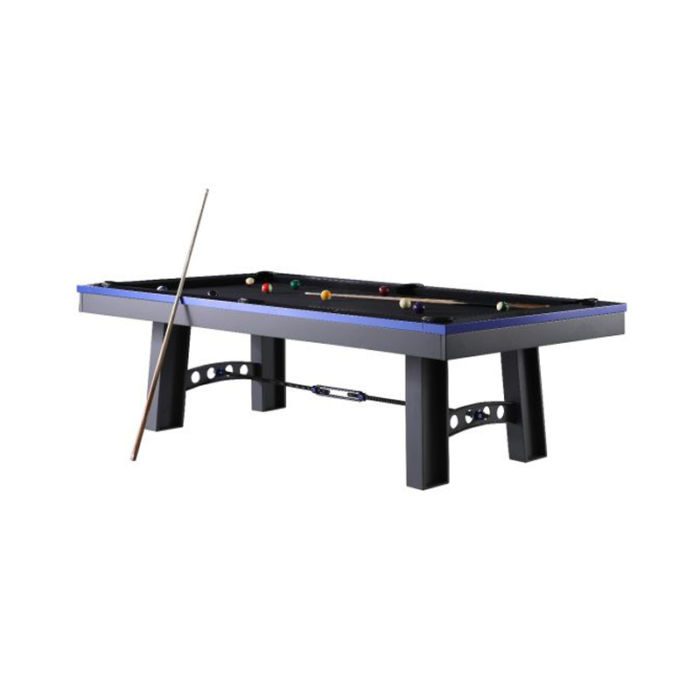 Plank and Hide Xander Pool Table Gunmetal Gray With Blue Finish