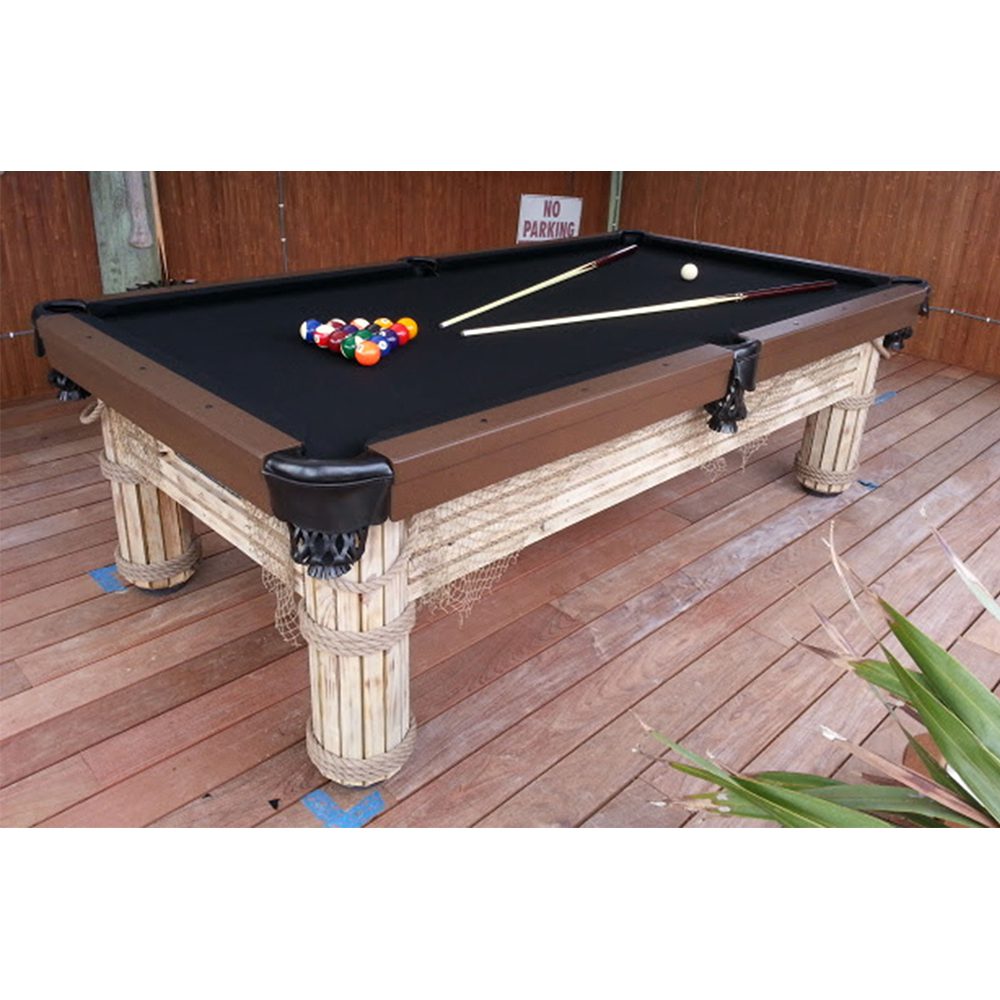 R&R Outdoors Caribbean Pool Table with Natural Finish