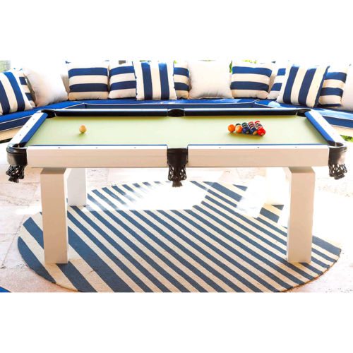 R&R Outdoors Oasis Pool Table White Finish