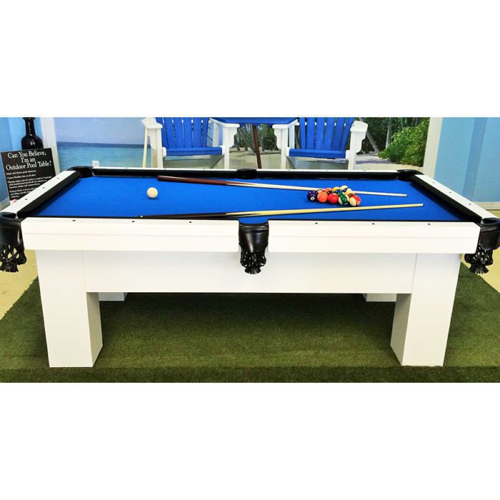 R&R Outdoors Orion Pool Table White Powder Coat Finish