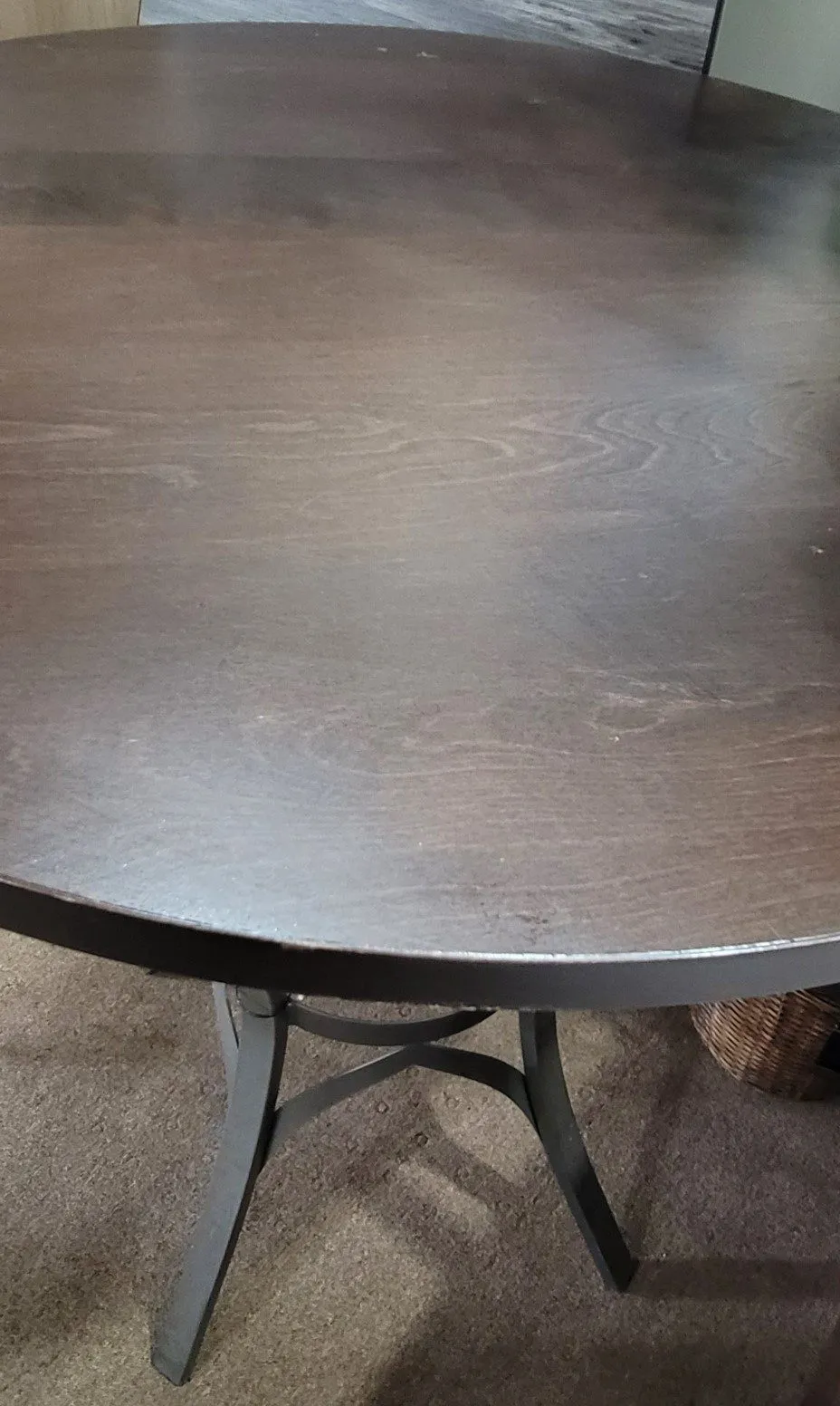 Metal and Wood Bar Height Pub Table - Image 2