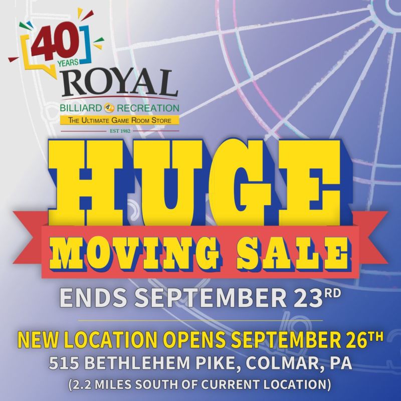 Royal Billiard Moving Sale