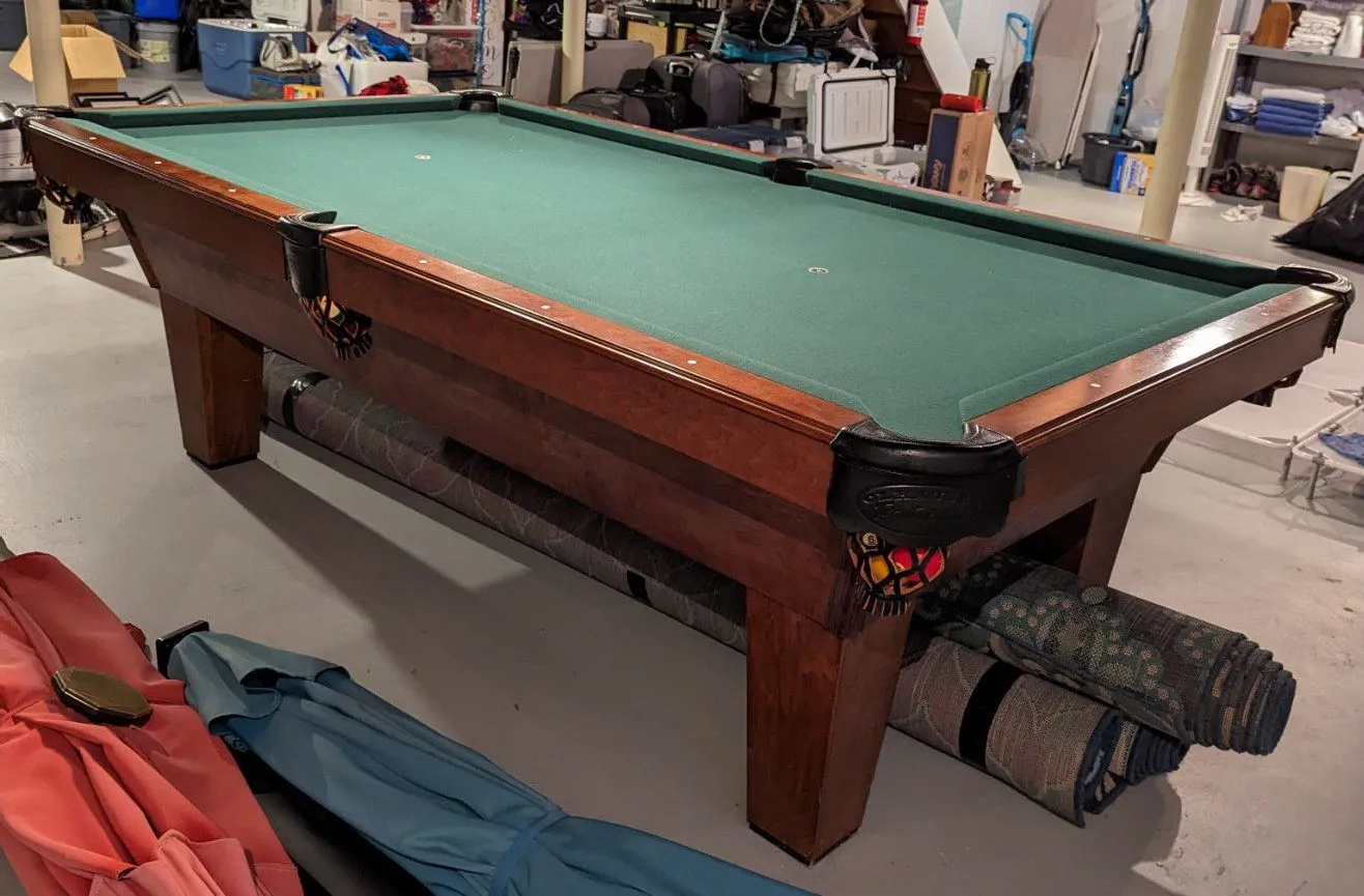 8' Gently Used Olhausen Pool Table TM finish - SOLD