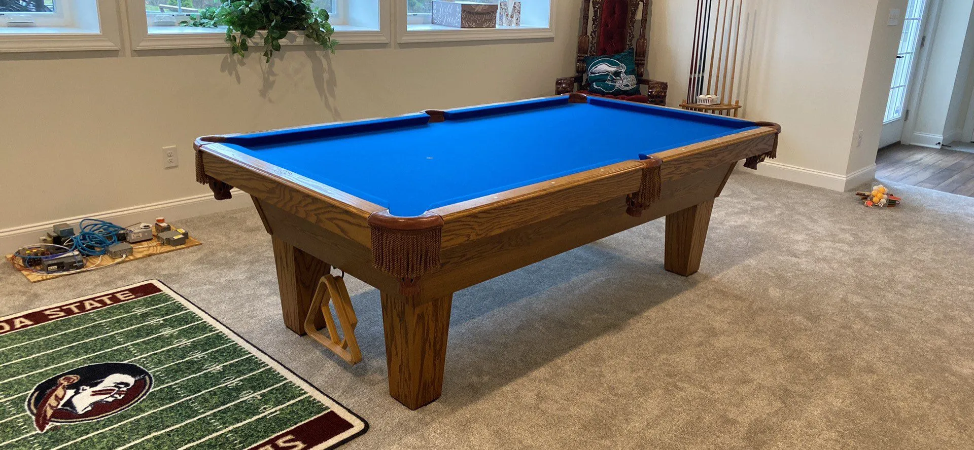 8' Gently Used Olhausen Pool Table - SOLD
