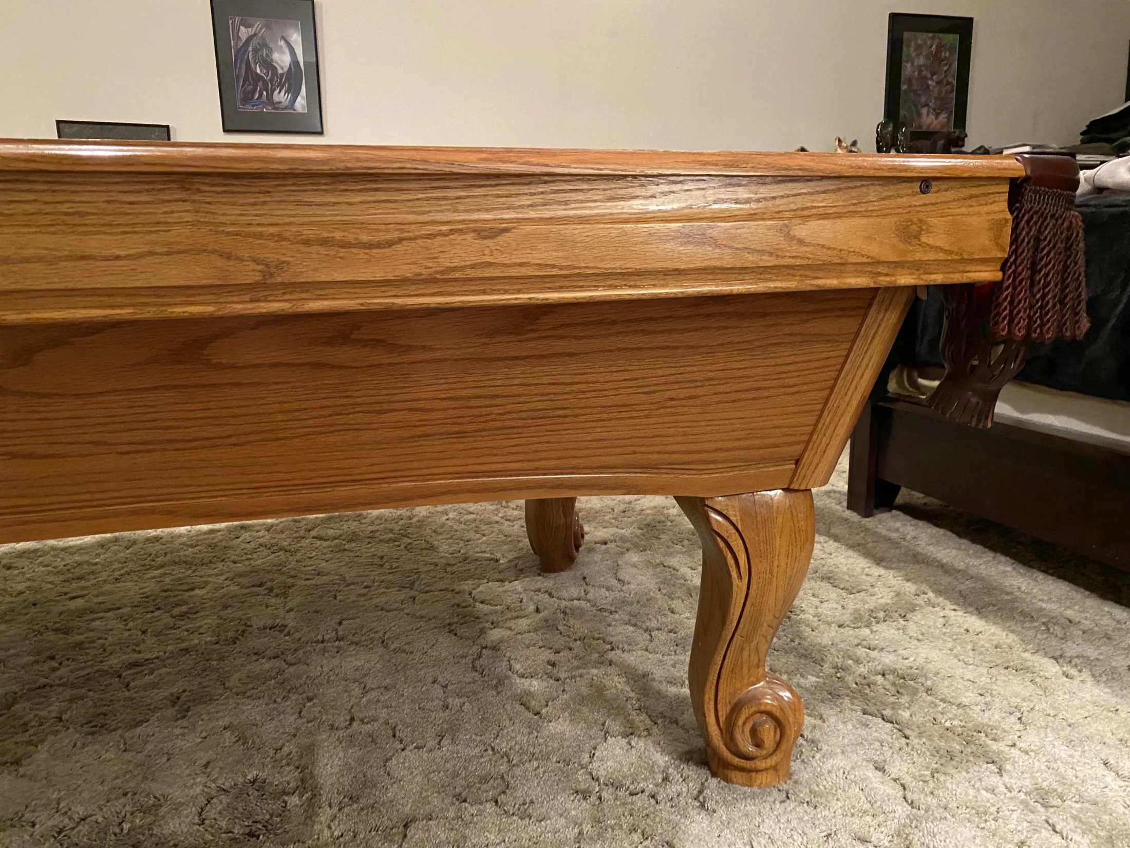 8' GENTLY USED AMF SLATE POOL TABLE - SOLD - Image 4