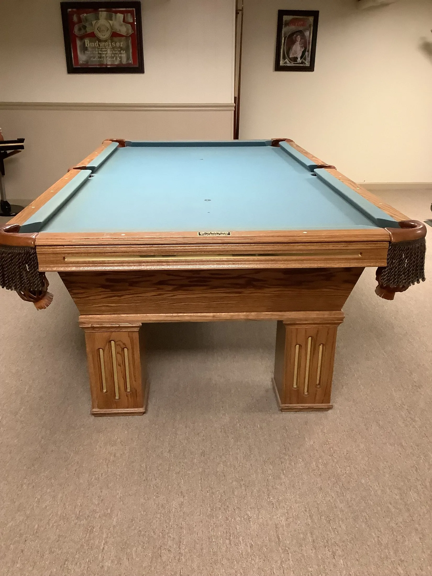 8' Gently Used Olhausen Pool Table - Gem Model - USED - Image 3