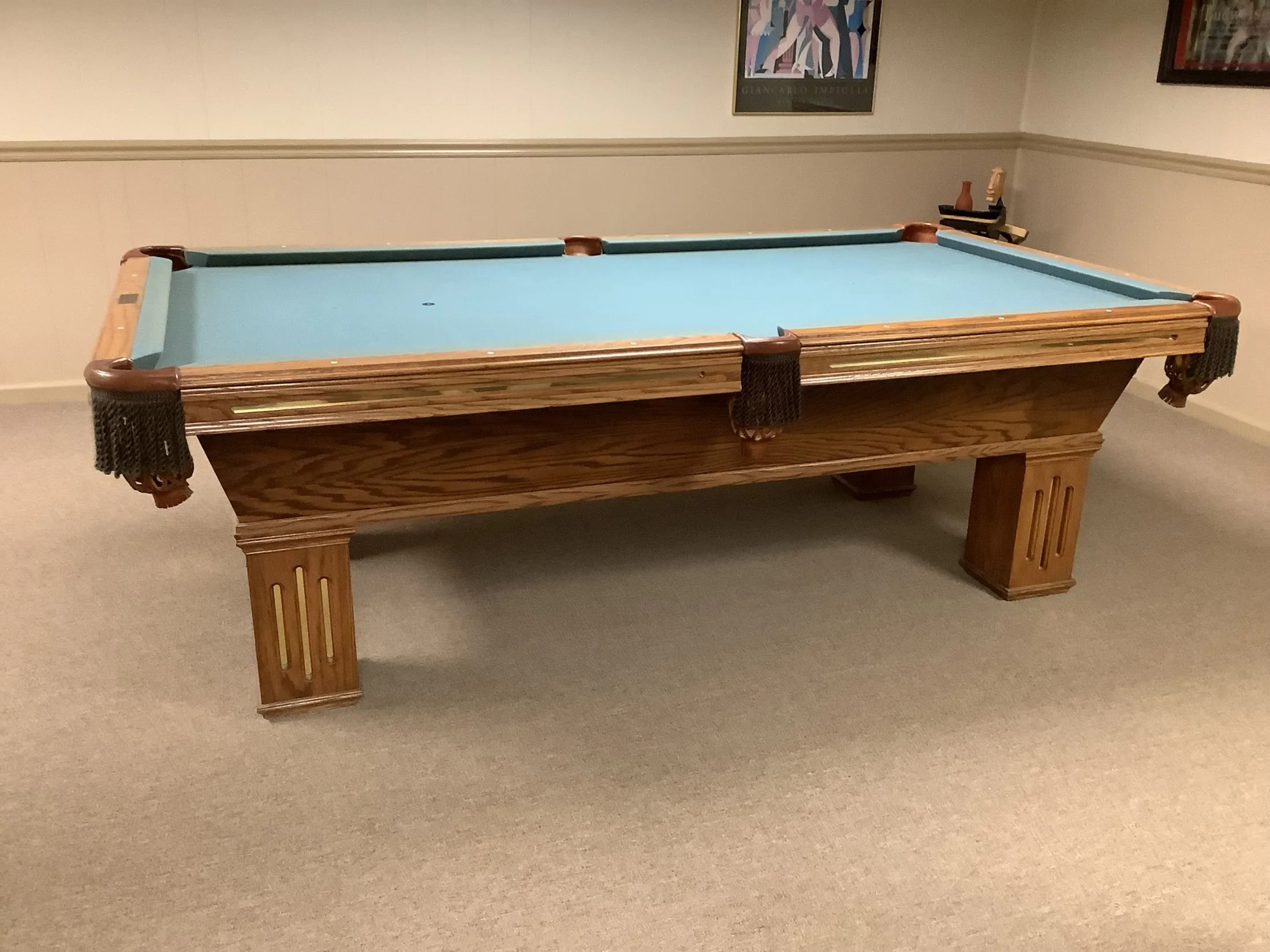 8' Gently Used Olhausen Pool Table - Gem Model - USED