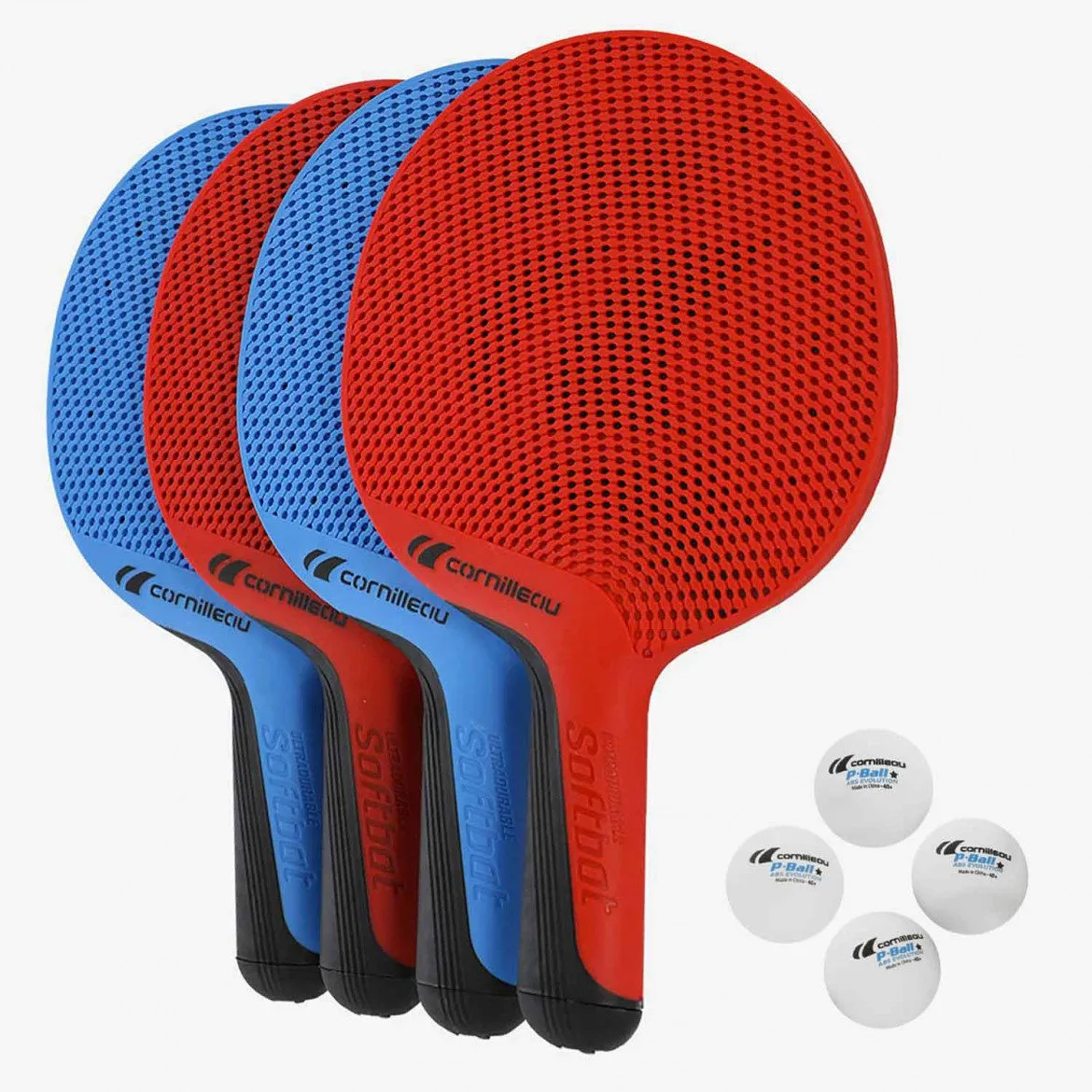 Softbat Quattro Weatherproof Ping Pong Paddle Set – Cornilleau