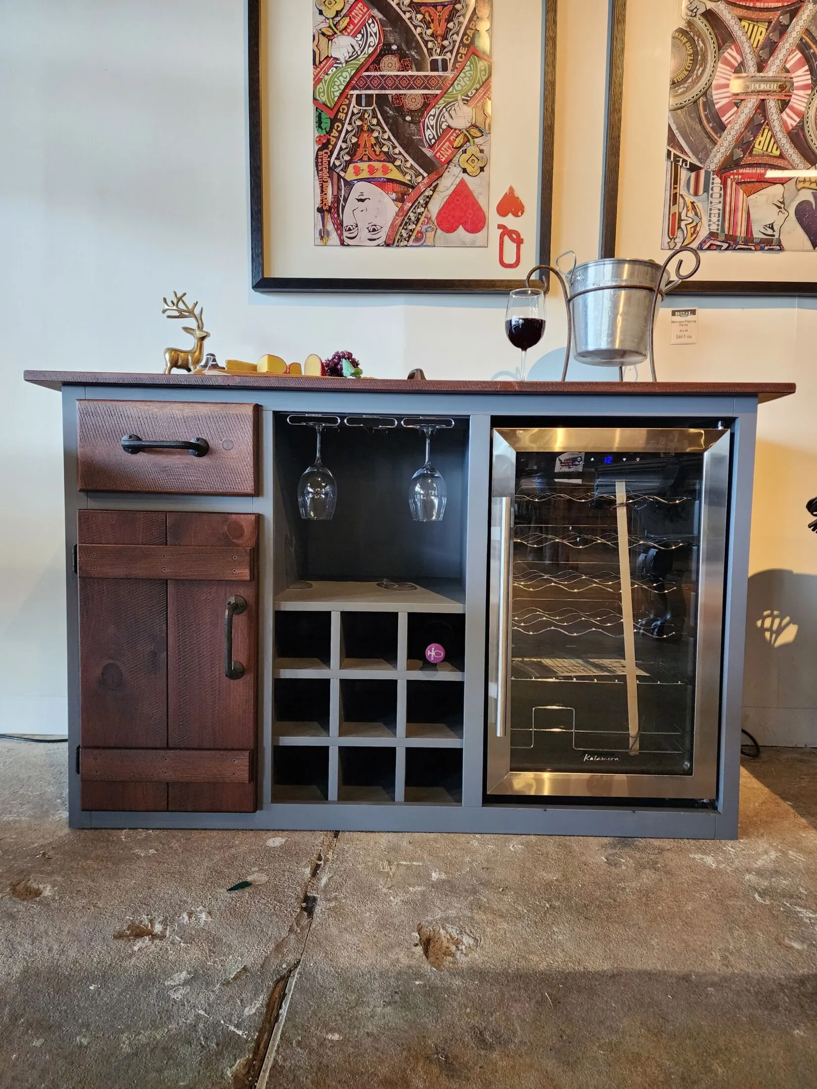 Walk-up Wine and Liquor Cabinet - Made in the USA