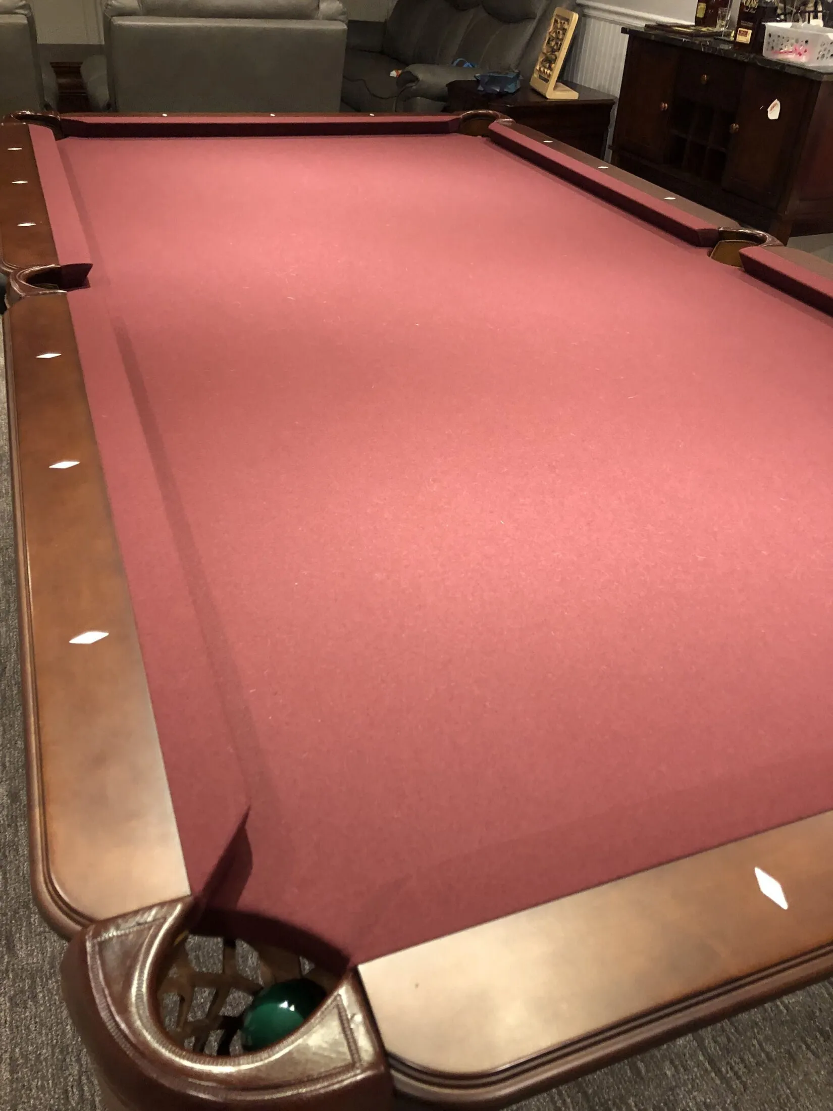 8' Gently Used Olhausen Pool Table - Image 2