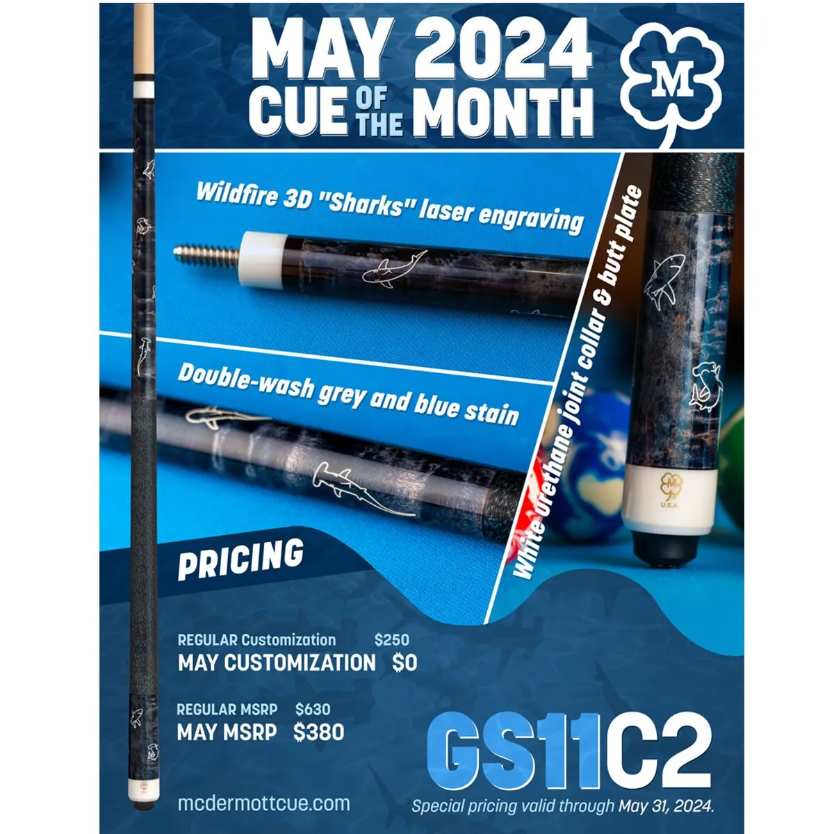 McDermott May 2024 Pool Cue-of-the-Month - Image 3