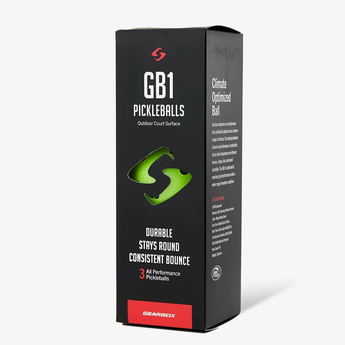 Gearbox GB1 3-Pack Pickleball Balls