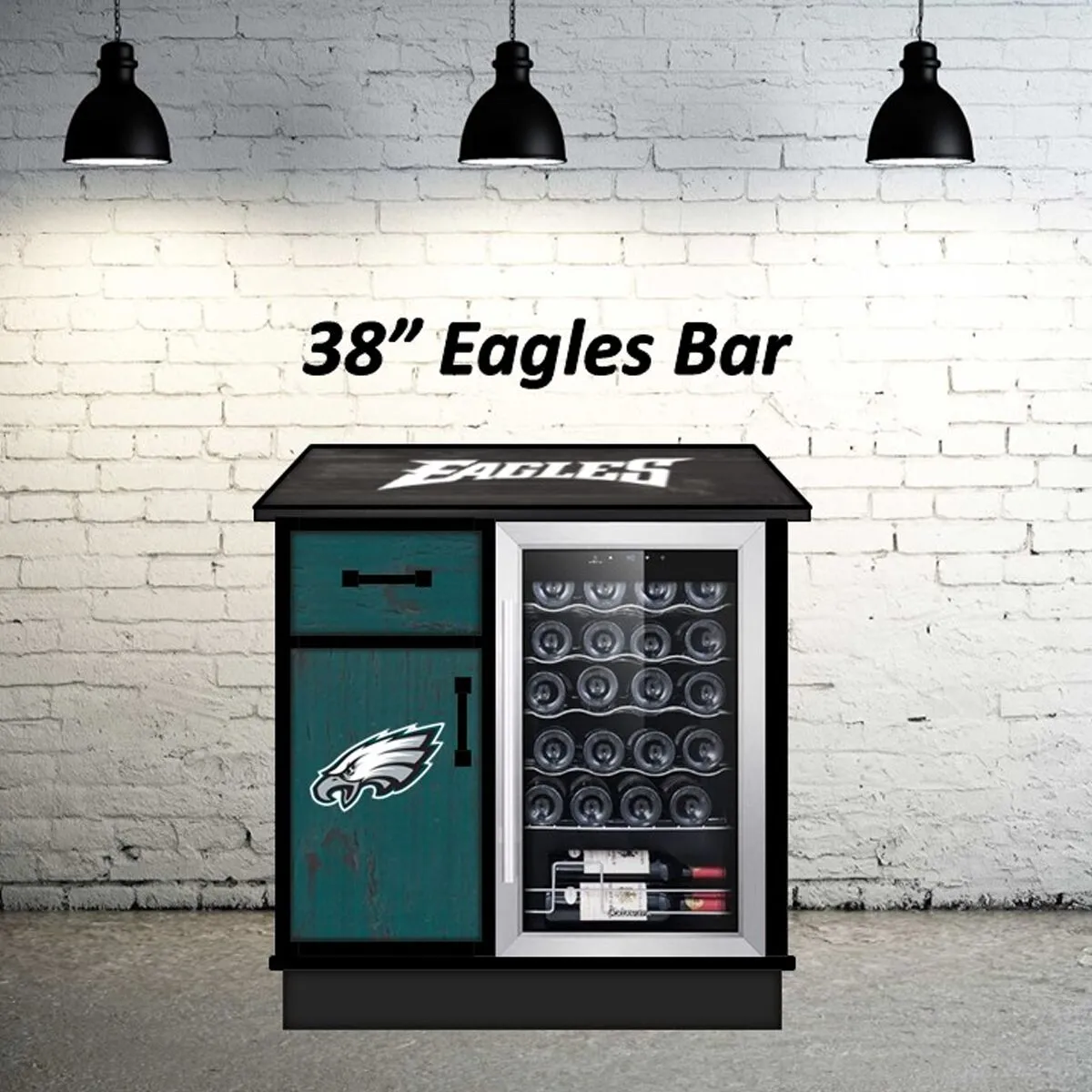 Eagles Walk-Up Bar and Liquor Cabinet - Image 3